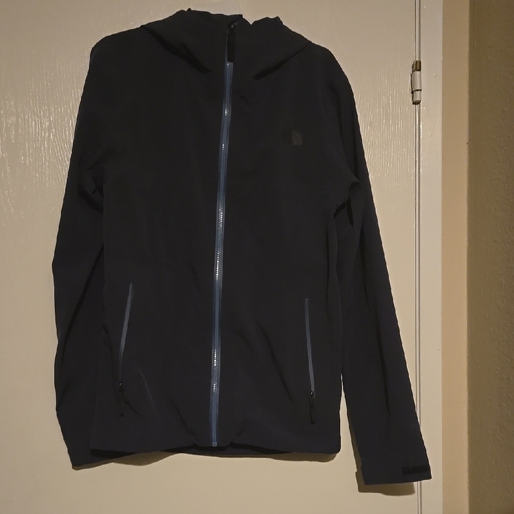 Black Lightweight Windbreaker with Full-Length Zipper